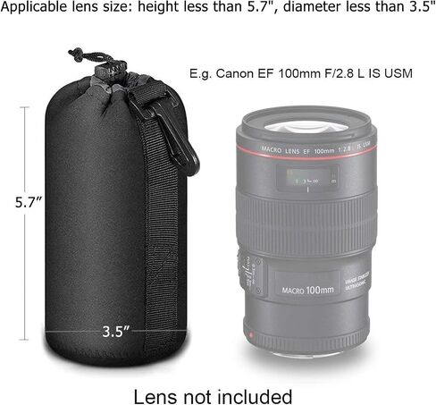 Selens 4 Pack Lens Cases with Thick Protective Neoprene Camera Lens Pouch | for DSLR Camera Lens Sony Nikon Olympus Panasonic - Size: Small, Medium, Large and Extra Large Pouches in Saudi Arabia