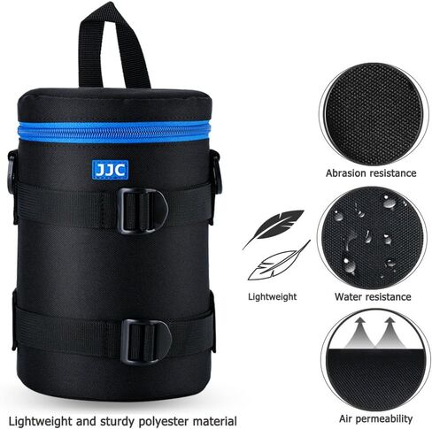 JJC Deluxe Lens Case Pouch Bag for Camera Lens Below 3.9" x 6.5"(D x L) | for Canon EF 24-70mm f2.8L USM, EF 50mm f1.2L USM, EF 85mm f1.2L II USM, Tamron SP 70-300mm f4-5.6 A005 Lens & More in Saudi Arabia