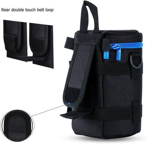 JJC Deluxe Lens Case Pouch Bag for Camera Lens Below 3.9" x 6.5"(D x L) | for Canon EF 24-70mm f2.8L USM, EF 50mm f1.2L USM, EF 85mm f1.2L II USM, Tamron SP 70-300mm f4-5.6 A005 Lens & More in Saudi Arabia