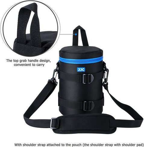 JJC Deluxe Lens Case Pouch Bag for Camera Lens Below 3.9" x 6.5"(D x L) | for Canon EF 24-70mm f2.8L USM, EF 50mm f1.2L USM, EF 85mm f1.2L II USM, Tamron SP 70-300mm f4-5.6 A005 Lens & More in Saudi Arabia