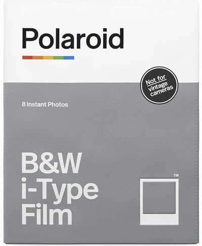 Polaroid Now 2nd Generation I-Type Instant Film Camera (Black & White), Shoot and Print Bundle with Magnetic/Hanging Photo Frames and Black & White Film Instant Film (8 Exposures) (3 Items) in Kuwait