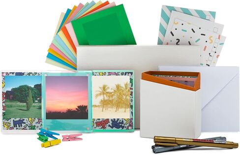 Polaroid Now 2nd Generation I-Type Instant Film Camera (Black & White), Shoot and Print Bundle with Magnetic/Hanging Photo Frames and Black & White Film Instant Film (8 Exposures) (3 Items) in Kuwait