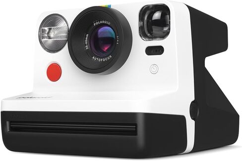 Polaroid Now 2nd Generation I-Type Instant Film Camera (Black & White), Shoot and Print Bundle with Magnetic/Hanging Photo Frames and Black & White Film Instant Film (8 Exposures) (3 Items) in Kuwait