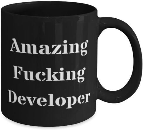 Fancy Developer 11oz 15oz Mug, Amazing Fucking Developer, Present For Friends, Fun Gifts From Coworkers, Fun gifts for developers novelty items, Gag gifts, Funny shirts, Etc, Video games, Software in Kuwait