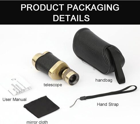 8×30 Monocular Telescope, Adult HD High Power Outdoor Handheld Mini Monocular Suitable for Bird Watching Travel Hiking in Kuwait