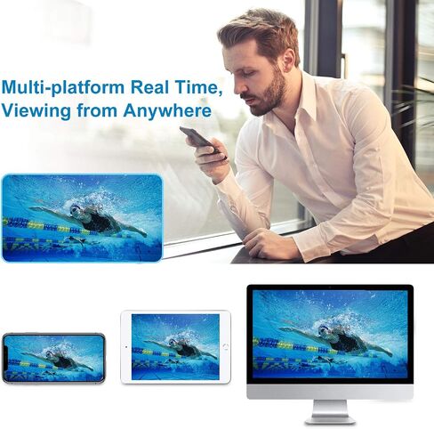 Underwater Cameras 304 Stainless Steel IP68 5MP 2592×1944 POE IP Camera 32Ft Cable Koi Pond Camera in Kuwait