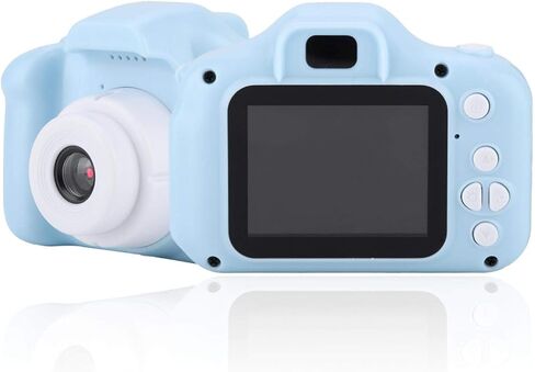 Disposable Camera Kids Camera Girls Toys for 3 4 5 6 7 8 Year Old Birthday 2 Inch1080P Toddler Camera Portable Children Digital Video Camera for 3-10 Year Old Girl with Charging Cable (Blue) in Kuwait