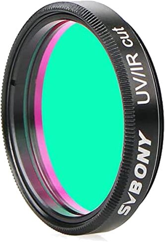 SVBONY UV IR Cut Block Filter Infra Red Filter CCD Camera Interference UV Filter 1.25 inches Thread for DSLR Camera Telescope with Webcam Adapter in Saudi Arabia