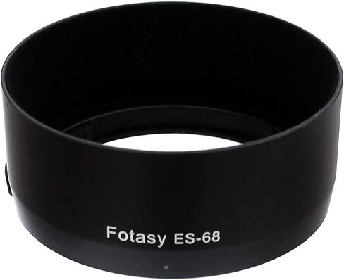 Fotasy Flocked Dedicated Bayonet Lens Hood for Canon EF 50mm f/1.8 STM Lens, Interior Flocking Hood, Canon 50mm 1.8 STM Lens Hood, Replacement of Canon ES-68 Lens Hood, Black (ES68FL) in Saudi Arabia