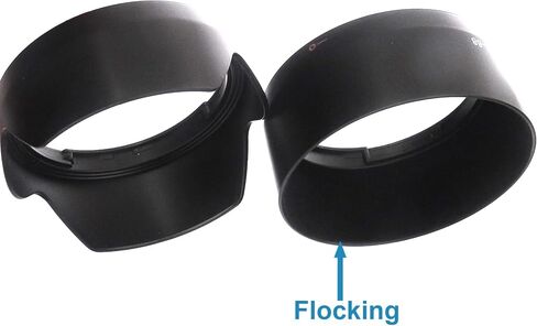 Fotasy Flocked Dedicated Bayonet Lens Hood for Canon EF 50mm f/1.8 STM Lens, Interior Flocking Hood, Canon 50mm 1.8 STM Lens Hood, Replacement of Canon ES-68 Lens Hood, Black (ES68FL) in Saudi Arabia