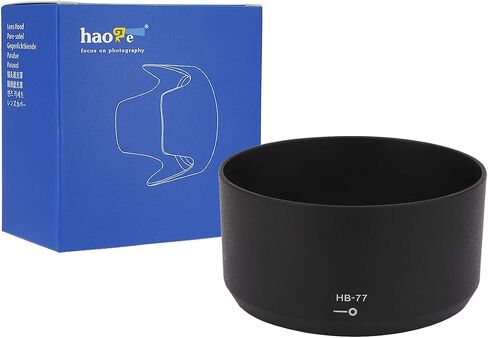 Haoge Bayonet Lens Hood for Nikon Nikkor AF-P 70-300mm f4.5-6.3G ED DX ونيكون نيكور AF-P 70-300mm f/4.5-6.3G ED DX VR Lens Replacement Nikon HB-77 in Saudi Arabia