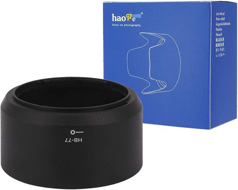 Haoge Bayonet Lens Hood for Nikon Nikkor AF-P 70-300mm f4.5-6.3G ED DX ونيكون نيكور AF-P 70-300mm f/4.5-6.3G ED DX VR Lens Replacement Nikon HB-77 in Saudi Arabia