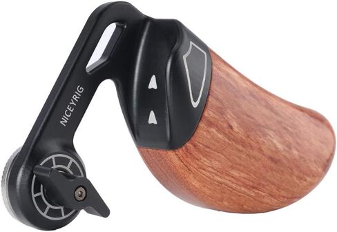 NICEYRIG Wooden Handle Grip with Extension Rosette Mount, Left Side for Sony FS7 FS5 FX9 RED Kinefinity Cinema Camera Camcorder - 424 in Kuwait