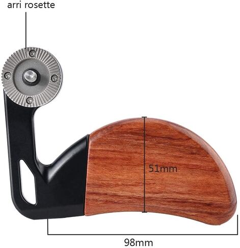 NICEYRIG Wooden Handle Grip with Extension Rosette Mount, Left Side for Sony FS7 FS5 FX9 RED Kinefinity Cinema Camera Camcorder - 424 in Kuwait