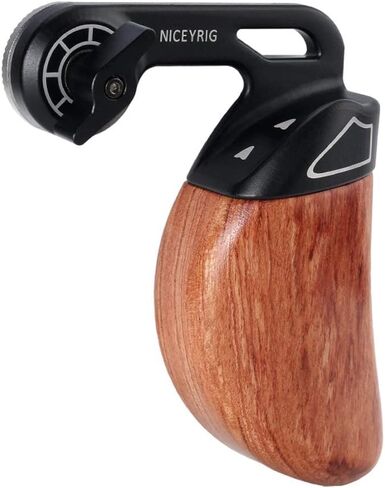 NICEYRIG Wooden Handle Grip with Extension Rosette Mount, Left Side for Sony FS7 FS5 FX9 RED Kinefinity Cinema Camera Camcorder - 424 in Kuwait