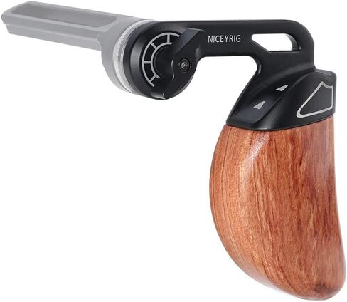 NICEYRIG Wooden Handle Grip with Extension Rosette Mount, Left Side for Sony FS7 FS5 FX9 RED Kinefinity Cinema Camera Camcorder - 424 in Kuwait