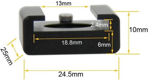 CAMVATE Cold Shoe Mount with 1/4''-20 Hole for Camera Flash Microphone Accessories(Red) - 1367 in Saudi Arabia