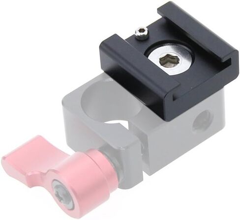 CAMVATE Cold Shoe Mount with 1/4''-20 Hole for Camera Flash Microphone Accessories(Red) - 1367 in Saudi Arabia