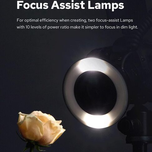 Godox MF-R76C TTL Macro Ring Flash 76Ws HSS 2.4G Wireless GN14 CCT 5900K 550 Full-Power Flashes, 0.1-1s Recycle Time Dual-Flash Tubes Speedlight for Canon Cameras for Animal, Plant Photography, etc in Saudi Arabia