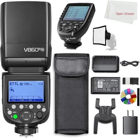 Godox V860III-C TTL 2.4G GN60 HSS Camera Flash with10-Speed Adjustable Modeling Light, Extremely Fast Recovery Battery with Xpro-C Trigger Transmitter Compatible for Canon Camera (V860III-C+Xpro-C) in Saudi Arabia