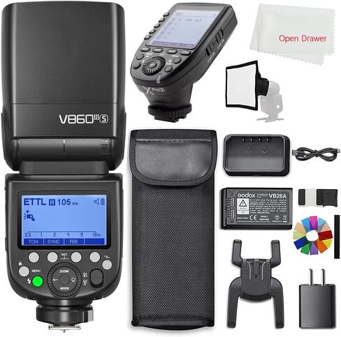 Godox V860III-C TTL 2.4G GN60 HSS Camera Flash with10-Speed Adjustable Modeling Light, Extremely Fast Recovery Battery with Xpro-C Trigger Transmitter Compatible for Canon Camera (V860III-C+Xpro-C) in Saudi Arabia