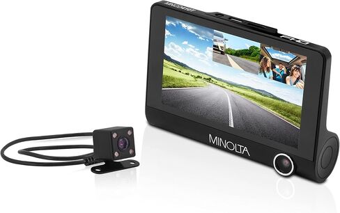 مينولتا كاميرا فيديو للسيارة MNCD410T ثلاثية القنوات بدقة 1080 بكسل مع شاشة LCD 4 انش وكاميرا خلفية in Kuwait