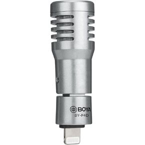 BOYA by-P4 Mini Microphone for iPhone/Android Smartphone Plug&Play 3.5mm TRRS Professional Phone Mic for Vlogging/Video Recording/Live Stream