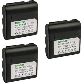 Kastar 1-Pack BT-H22 Battery 3.6V 2900mAh Replacement for Sharp BT-H21, BT-H21U, BT-H22, BT-H22U, BT-H32, BT-H32U, BT-H42, BT-H42U Battery, Sharp VL-SW980, WD-250U, WD-450U, WD-650U, VL-A111U, VL-E37U in Kuwait