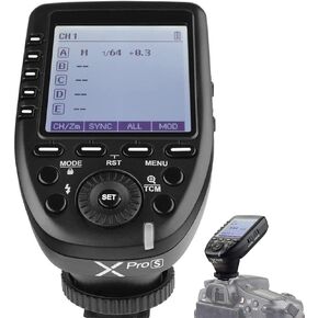 Godox Wireless Flash Trigger Transmitter - XPro-S Compatible with Sony Cameras,TTL 2.4G High-Speed Sync,1/8000s HSS 01-99 Wireless ID,LCD Screen,5 Dedicated Group 11 Customizable Functions in Kuwait
