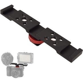 Fotoconic Hot Shoe Extension Bar Mount, Triple Cold Shoe Extension Flash Bracket, Compatible with Nikon Canon Sony Olympus DSLR Camera, Microphone, Led Video Light, Camcorder DV in Saudi Arabia