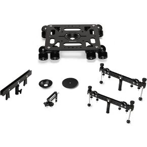 PROAIM Breeza Aluminum Camera Dolly Slider with Track Ends, 100kg/220lb | CNC aluminum slider with 16-wheel floating trucks; smooth on straight or curved tracks, Mitchell + 75mm + 100mm bowl mounts in Kuwait