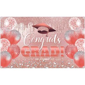 72x43inch Greenery Leaves Graduation Backdrop Congraduations Grads Banner Class of 2024 Background Party Decorations School Prom Photo Booth