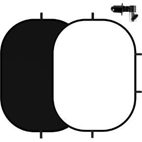 Selens 5x6.6ft Blue Grey Backdrop for Photography, 2-in-1 Pop Up Collapsible Photo Background with Clip and Carry Case for YouTube Videos Studio Props