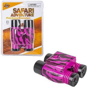 Binoculars Toy, Primary Science Exploration Play, Hunting, Hiking, Animal Bird Watching (Pink Zebra Print) in Saudi Arabia