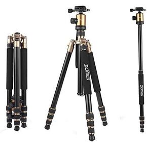 ZOMEI Tripod,Camera Tripod,Lightweight Camera Travel Z818 Tripod Aluminium Alloy Monopod with 360 Panorama Ball Head Quick Release Plate Ball for DSLR Canon Sony Nikon Cameras(Black) in Kuwait