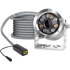 Barlus Underwater Camera POE 5MP CMOS Lens 100° Wide-Angle Sea Stainless Steel with Fill Light IP68 Waterproof Camera for 24/7 koi Pond with 32ft Cable in Kuwait