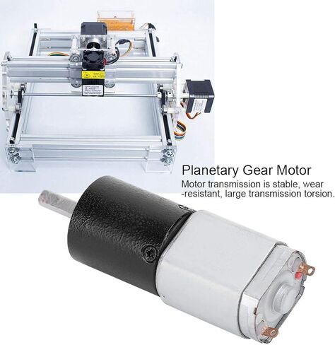 YWBL-WH DC12V Planetary Gear Brushed Motor Speed Reduction for USB Fan Auto TV Stand 20MM 20GP130(DC12V 8RPM), Geared Motor in Kuwait