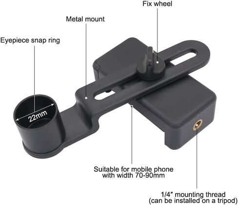 Microscope Accessories Kit Microscope Phone Clip Mounting Diameter 20mm Mobile Phone Clip Portable Cell Phone Adapter for Microscope Telescope Mount Adapter Microscope Slides in Saudi Arabia