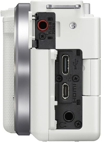 Sony ZV-E10 Mirrorless Alpha APS-C Vlog Camera Body and 18-105mm F4 E PZ G OSS Power Zoom G Lens SELP18105G ILCZV-E10/W White Bundle with Deco Gear Case, Extra Battery, Photo Video Accessories Kit in Saudi Arabia