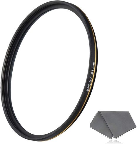 58mm UV Protective Filter, 28-Layer Multi-Resistant Nano Coated | Ultra Slim, German Optics, Weather-Sealed, HD Clear Glass Ultra Violet Filter, Camera Lens Protector with Lens Cloth in Saudi Arabia