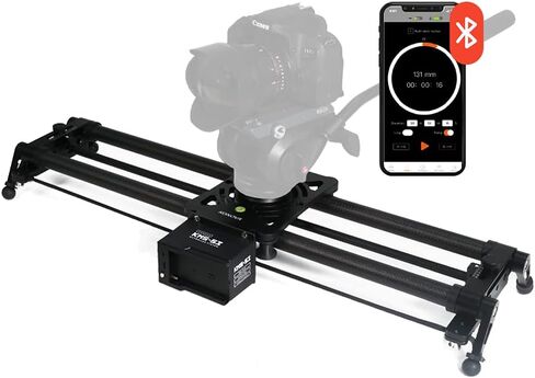 KONOVA P1S3 Wireless Motorized Carbon Slider Parallax Panorama Video for DSLR, Mirrorless, Mobile Phone with Carry Bag (60cm (23.6")) in Saudi Arabia