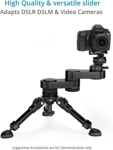 PROAIM Sway Pro منزلق كاميرا فيديو قابل للتمديد لكاميرات DSLR وGoPro والهواتف الذكية. يغطي ما يصل إلى 4 × حركة خطية على حامل ثلاثي القوائم. انزلاقات سلسة ومتماسكة، قفل للقطات الثابتة. حمولة 10 كجم/22 رطل (SL-051-01) in Saudi Arabia