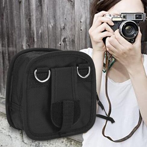 Dpofirs 9 Slots Filter Bag Nylon Case Wallet Pouch Camera Accessory with Shoulder Strap,Filter Bag,Lens Filter Carry Case Bag with Shoulder Strap,for Filter, Filter Holder,Lens Adapter Ring in Kuwait