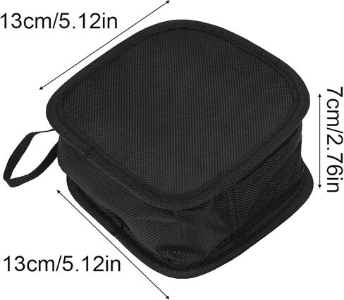 Dpofirs 9 Slots Filter Bag Nylon Case Wallet Pouch Camera Accessory with Shoulder Strap,Filter Bag,Lens Filter Carry Case Bag with Shoulder Strap,for Filter, Filter Holder,Lens Adapter Ring in Kuwait