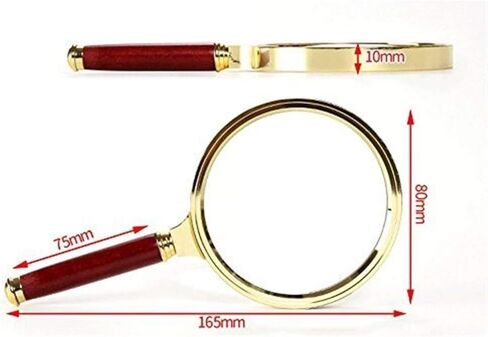 عدسة مكبرة 80 مم، عدسة تكبير عالية الدقة، 10x كبار السن يقرؤون الصحف، بيئة عمل الأطفال المحمولة، زجاج خفيف الوزن 165 مم * 80 مم * 10 مم، العدسة المحمولة in Kuwait