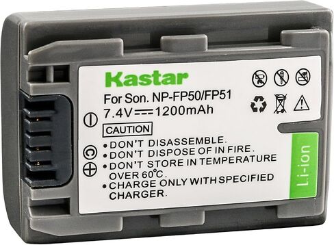 Kastar Rechargeable Lithium-Ion Battery Pack Replacement for Sony NP-FP30, NP-FP50, NP-FP60, NP-FP70, NP-FP90, NP-FP51, NP-FP71, NP-FP91 InfoLITHIUM P Series Camcorders in Saudi Arabia