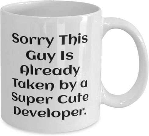 Inspirational Developer Gifts, Sorry This Guy Is Already Taken by a, Birthday Gifts, 11oz 15oz Mug For Developer from Friends, Software developer gift ideas, Programmer gift ideas, Developer mug, in Kuwait