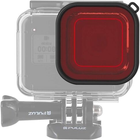 فلتر عدسة مربع الشكل، فلتر عدسة ملون لكاميرا GoPro HERO8 أسود (وردي) (اللون: أحمر) in Saudi Arabia