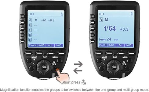 Godox Wireless Flash Trigger Transmitter - XPro-S Compatible with Sony Cameras,TTL 2.4G High-Speed Sync,1/8000s HSS 01-99 Wireless ID,LCD Screen,5 Dedicated Group 11 Customizable Functions in Kuwait