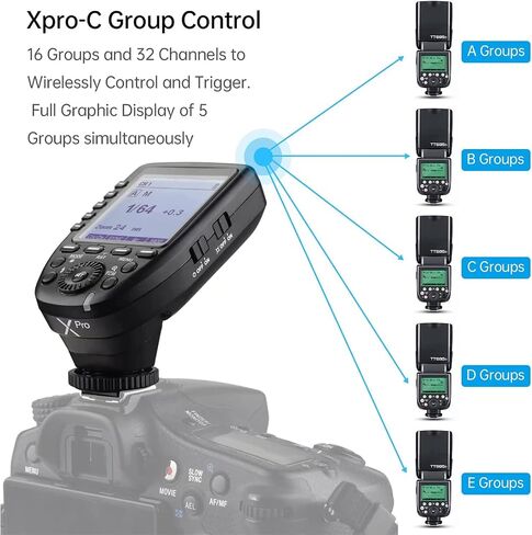 Godox X2T-S 2.4G Wireless Flash Trigger with TTL HSS 1/8000s Group Function Bluetooth Connection, Quick Lock hot-Shoe in Kuwait